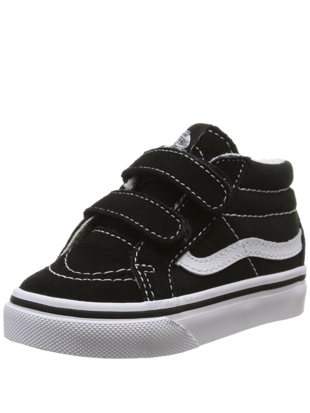 Vans Kids Black and White Velcro Sneakers Toddler Size 7